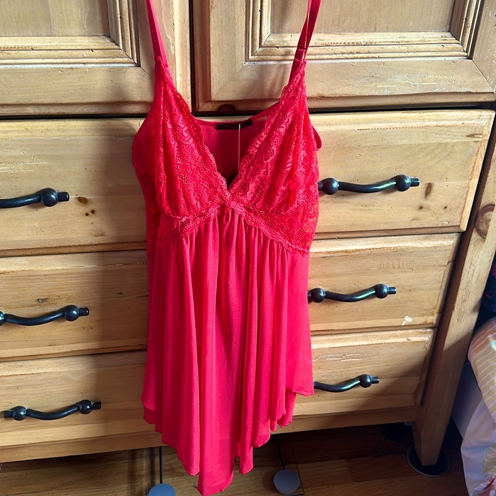 Red Lingerie dress. Never worn. Brand new. AVIDLOVE size M